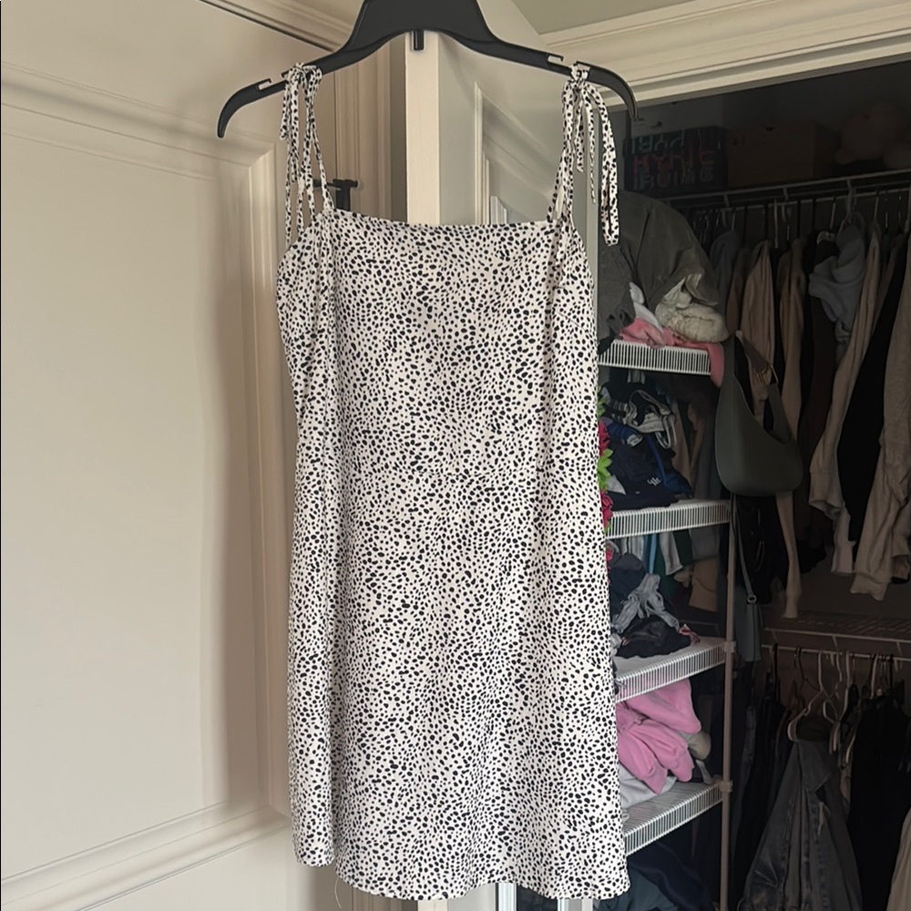 White and Black Spotted Dress